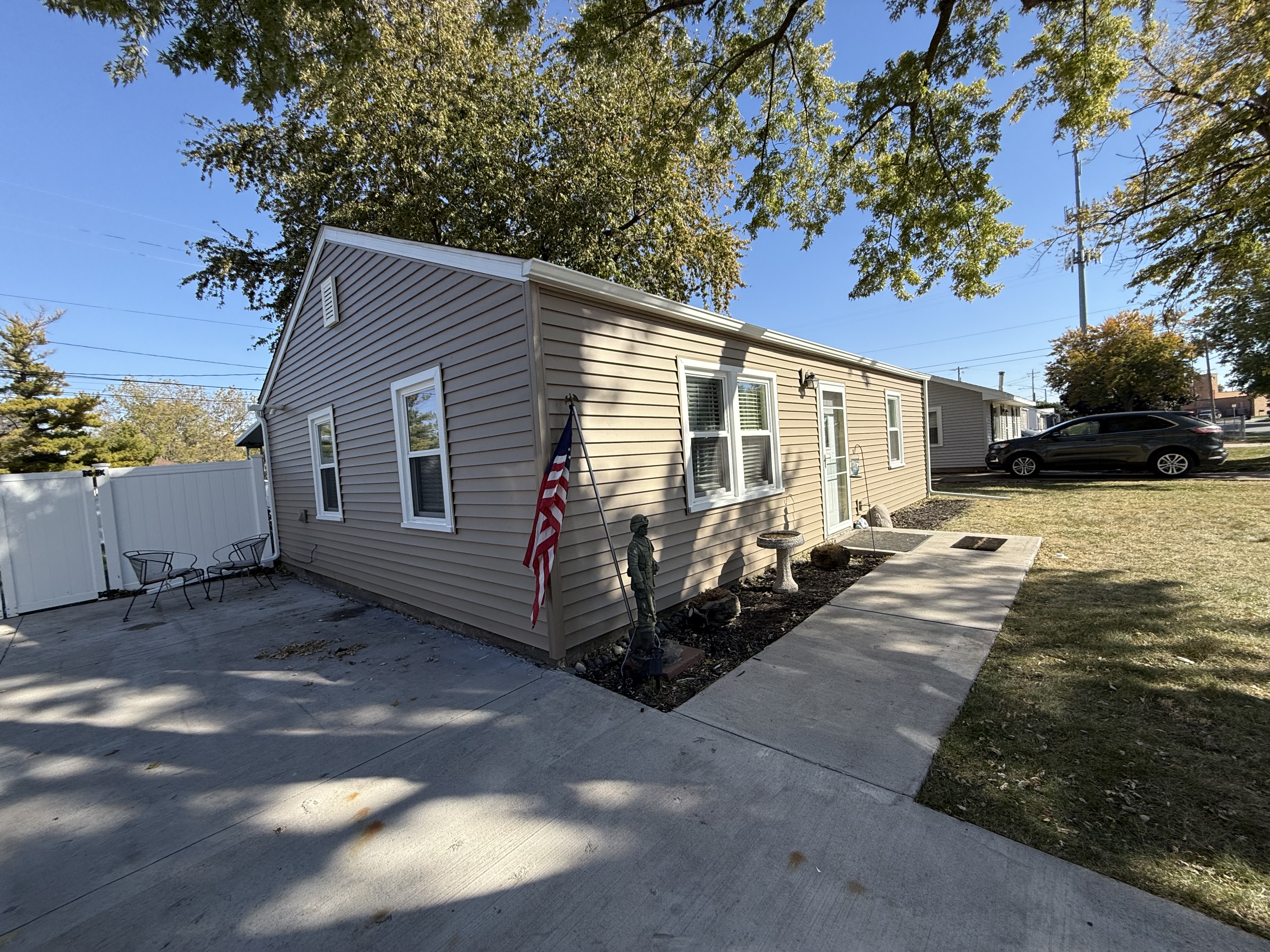 Tan Vinyl Siding — Rear View